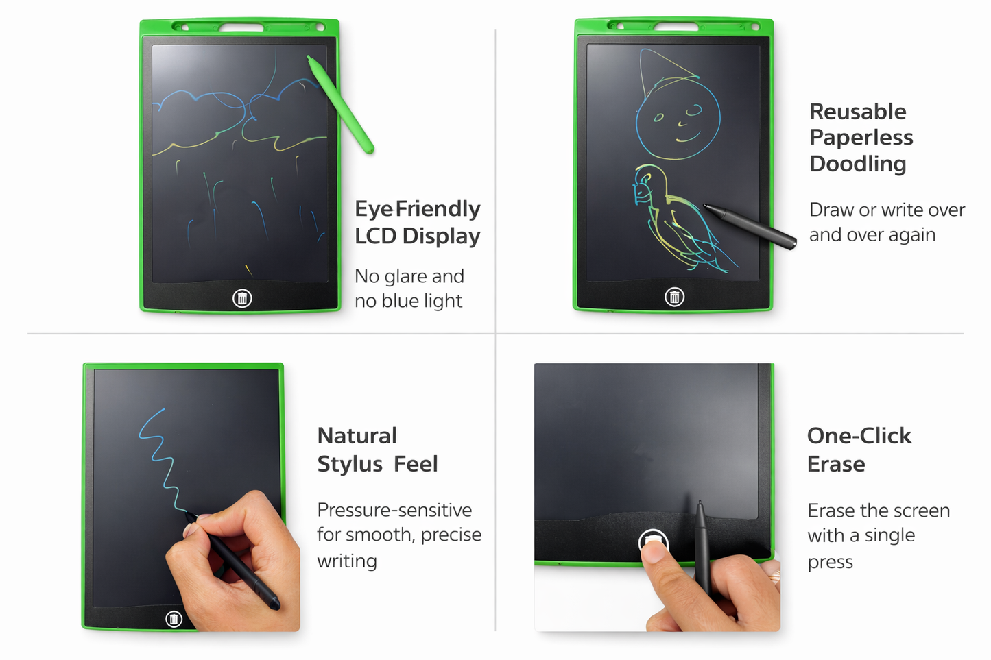 Colorful LCD Writing Pad for Kids | Learn Without Mobile Addiction